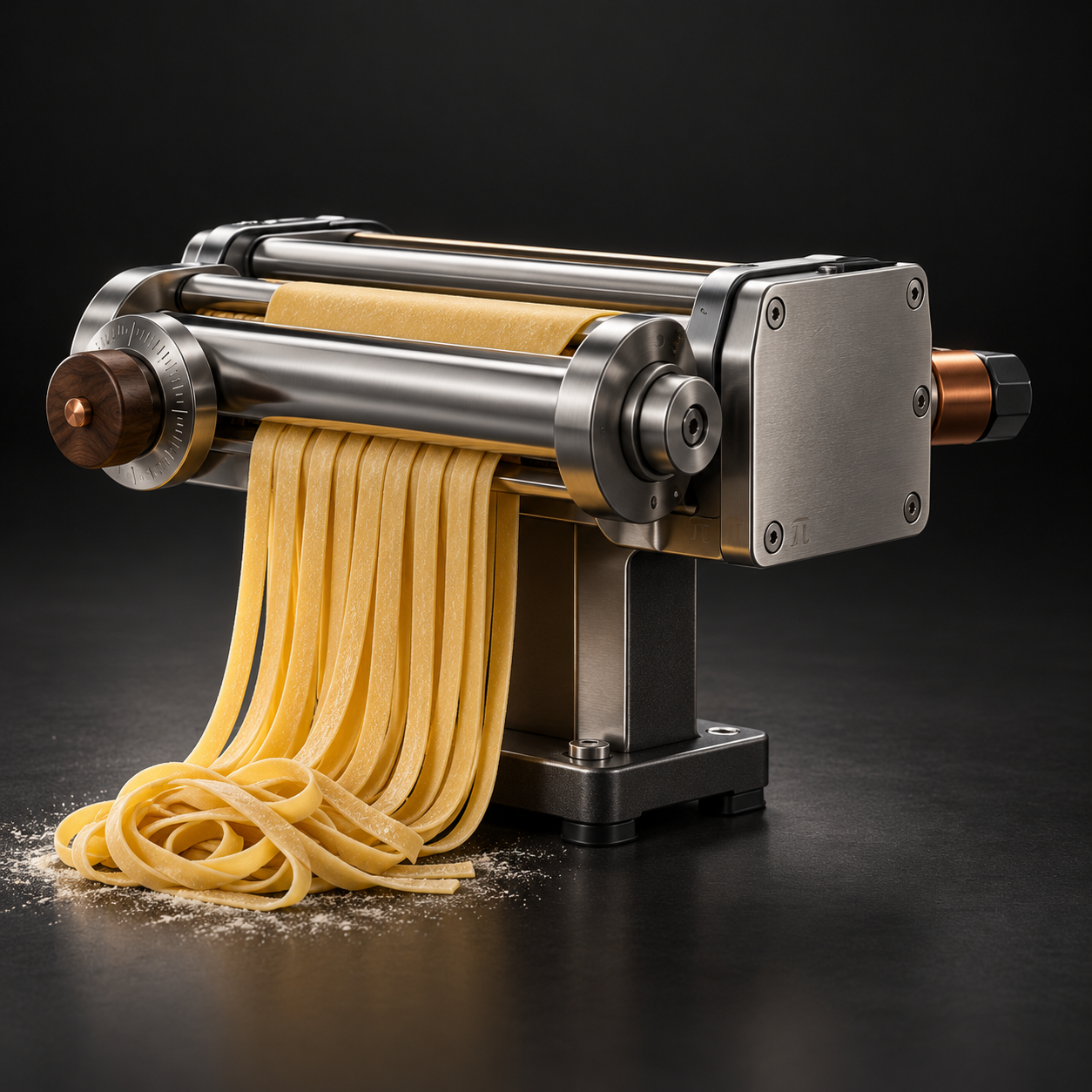 Serviceable stainless steel pasta roller